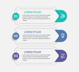  Infographic template with 3 options or steps	
