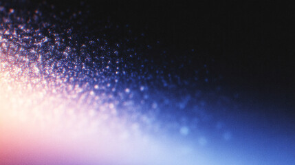 Vibrant grunge-style poster with a light gradient and grain print creating a textured visual experience