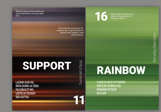 Flyer A4 With Fluid Motion Blur Gradient Colorfull Background