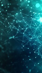 Obraz premium Abstract Network Wallpaper with Dots and Connecting Lines, Modern Futuristic Design Concept