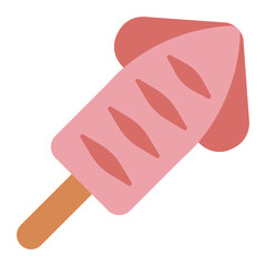 squid flat icon for seafood product or culinary use