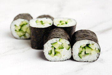 delivery of Japanese rice and fresh fish dishes