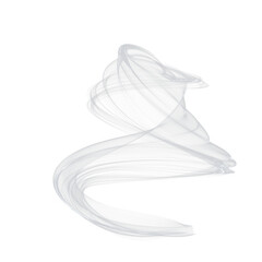 A white swirl of smoke is floating in the air
