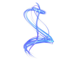 A blue and purple swirl of light is the main focus of this image