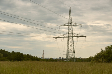 Electric lines high voltage