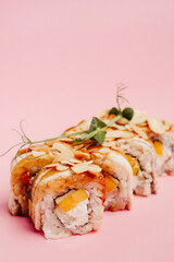 delivery of Japanese steel rolls made of rice and fresh fish