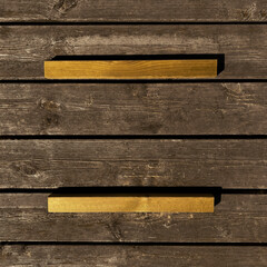 Geometric pattern of wooden boards with warm-toned golden shadows. Natural texture and architectural simplicity for background or design visuals.
