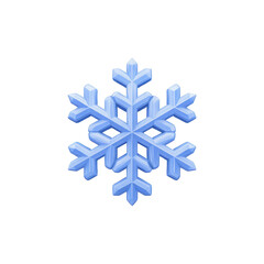 Blue snowflake with intricate geometric patterns symbolizes winter and cold weather. design is symmetrical, highlighting beauty of nature frozen art