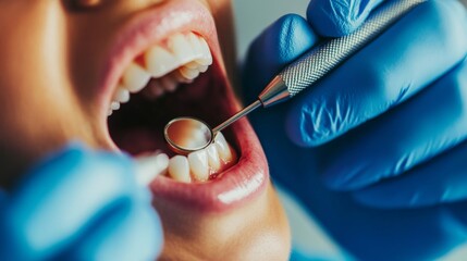 A dentist examining a patient’s dental X-rays on a computer screen in a dental office, with dental tools and patient records visible, Analytical style