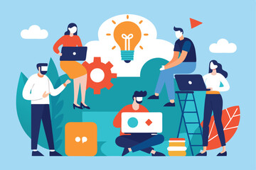 Team collaboration innovative ideas brainstorming project success