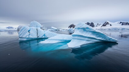 Majestic Antarctic Icebergs A Stunning Reflection of Nature's Beauty