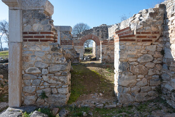 Ruins at archaeological area of Philippi, Greece