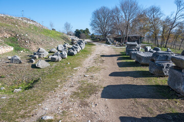 Ruins at archaeological area of Philippi, Greece