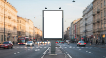 Blank billboard mockup on city street advertising space urban marketing campaign outdoor ad design