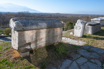 Ruins at archaeological area of Philippi, Greece