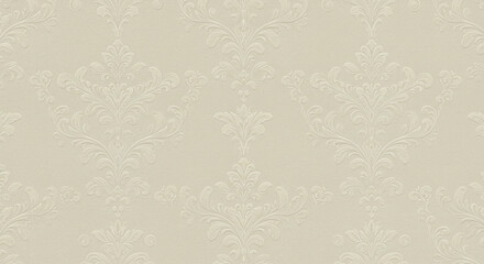 Elegant Damask Wallpaper Texture Background Creamy Vintage Floral Pattern Design for Walls and Decor