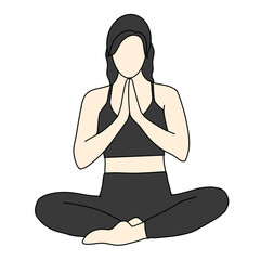 yoga woman silhouette