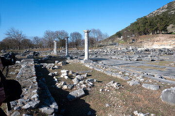 Ruins at archaeological area of Philippi, Greece