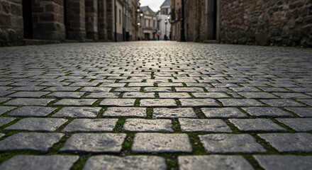 Ancient Cobblestone street pathway alley landscape texture stone architecture building town travel