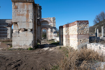 Ruins at archaeological area of Philippi, Greece