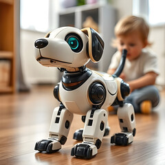 android dog with kid