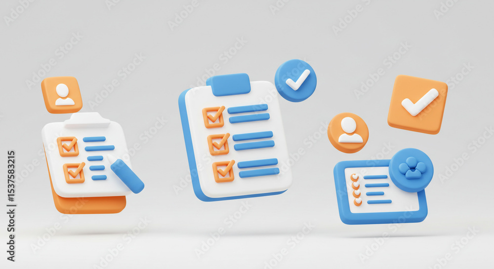 Aufkleber tasks management checklist organization productivity planning project checkmark symbol workflow