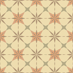 Fototapeta premium Geometric pattern in beige and orange