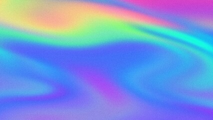 Iridescent Pastel Wave Pattern in Neon Blue, Pink, Yellow, Retro Y2K Aesthetic