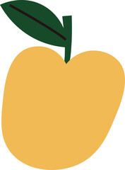 Abstract Apple with Leaf