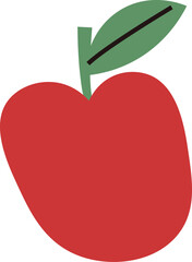 Abstract Apple with Leaf
