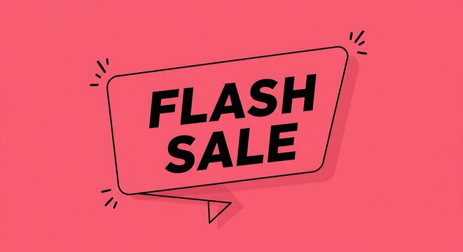 Flash Sale Announcement: A vibrant and dynamic illustration featuring a modern style with an engaging message for promoting limited-time offers