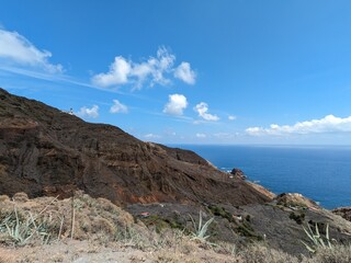 Tenerife panorama landscape,beautiful nature view mountains from hiking trips on Tenerife island, Canary Islands Spain