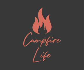 Campfire life, Campsite adventure tee graphic