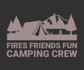 Fires friends fun camping crew