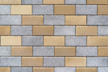 Colorful concrete paving slabs on the streets of the city