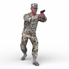 兵士　3DCGレンダリング