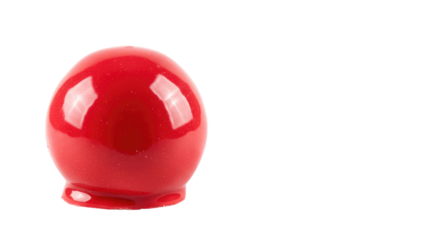 Shiny Red Egg Shaped Object with Subtle Sparkle