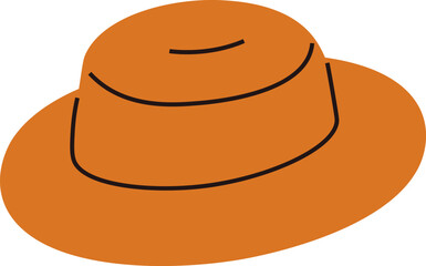 Wide-Brimmed Hat Illustration