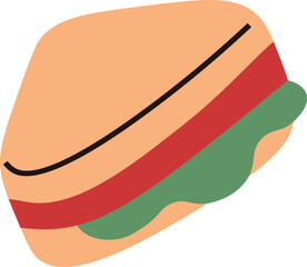 Abstract Sandwich Illustration