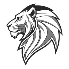 Obraz premium A vector icon of a big size lion head 