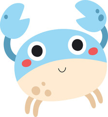 Cheerful Cartoon Crab