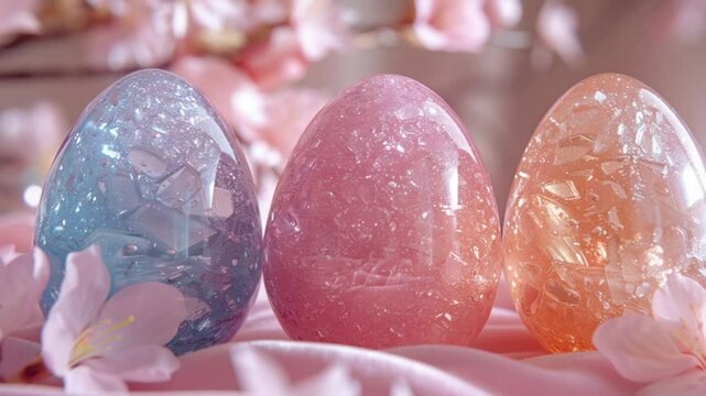 crystal yoni egg in pastel colors