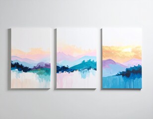 set of painting  on white background