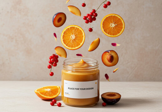 Baby Food Mush Jar Label Mockup