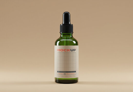 Dropper Bottle Label Mockup