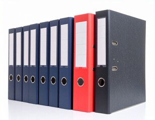 office folders isolated on white