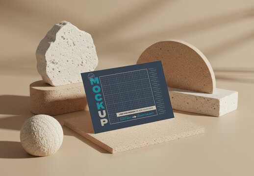 Identity Card Elegant Scene Mockup