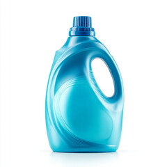 laundry detergent bottle with handle, isolated on white background