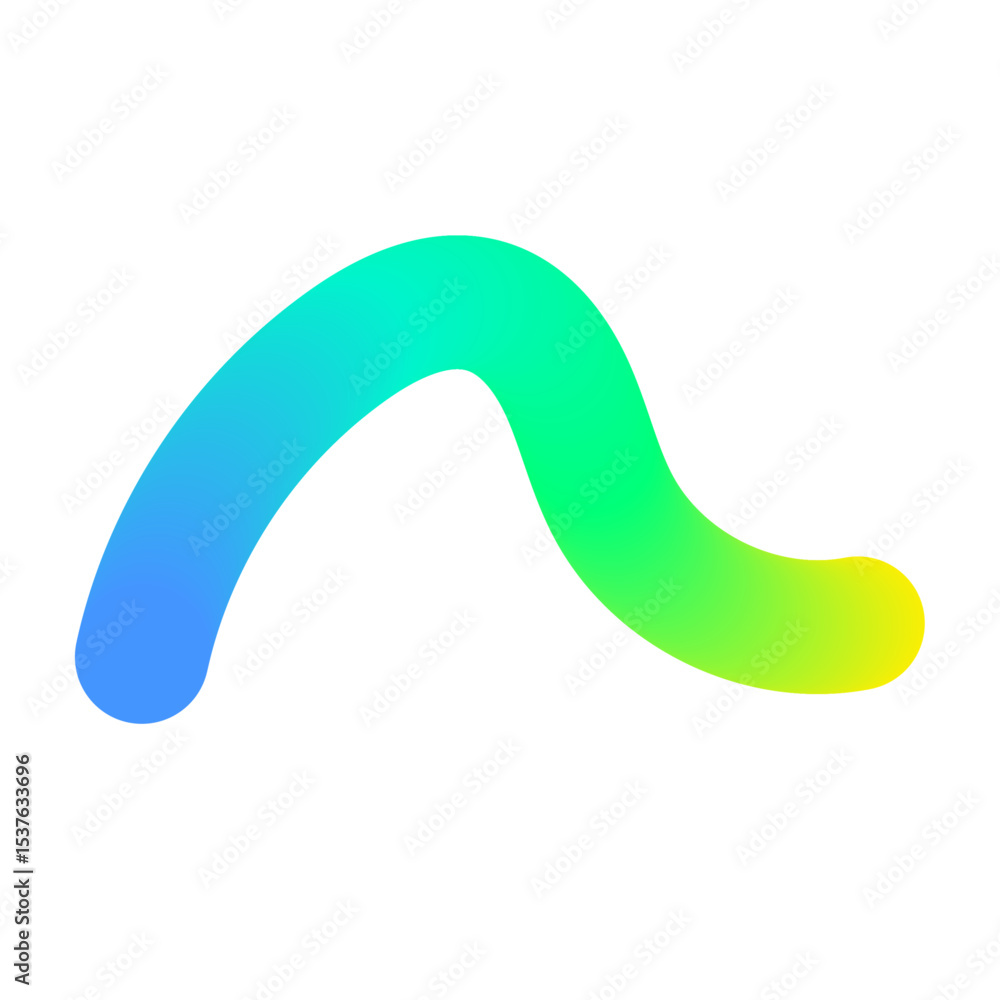 Canvas Prints abstract squiggle background with wavy gradient lines, colorful ribbon shapes, fun organic pattern, 