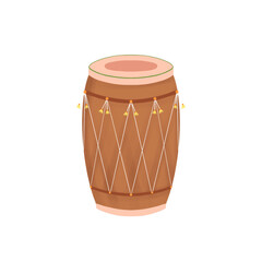 An illustration of Indian drum clipart for haldi mehndi celebration